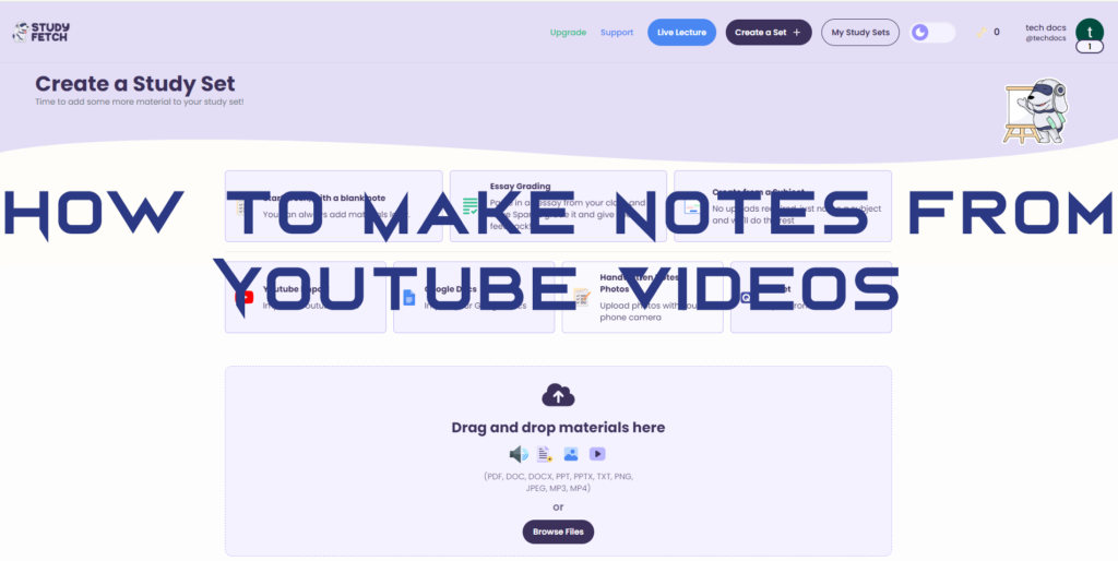 How to Make Notes from Youtube Videos