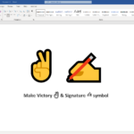 How to make victory ✌️ & signature ✍symbol in MS word